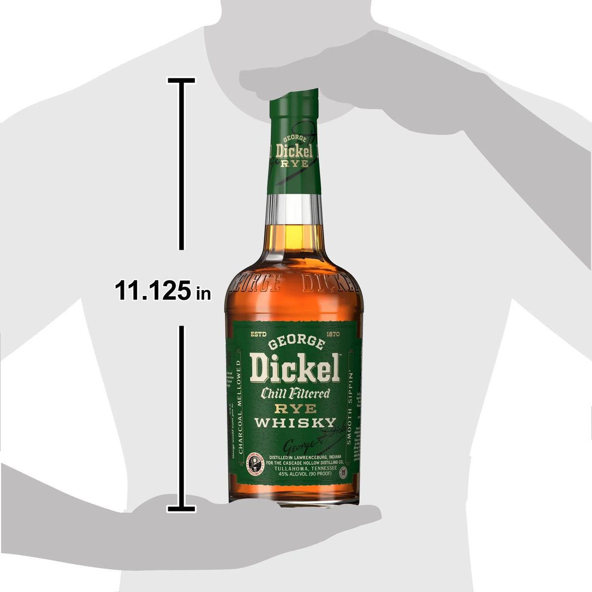 750 Rye Whisky, ABV George Dickel 45% mL,