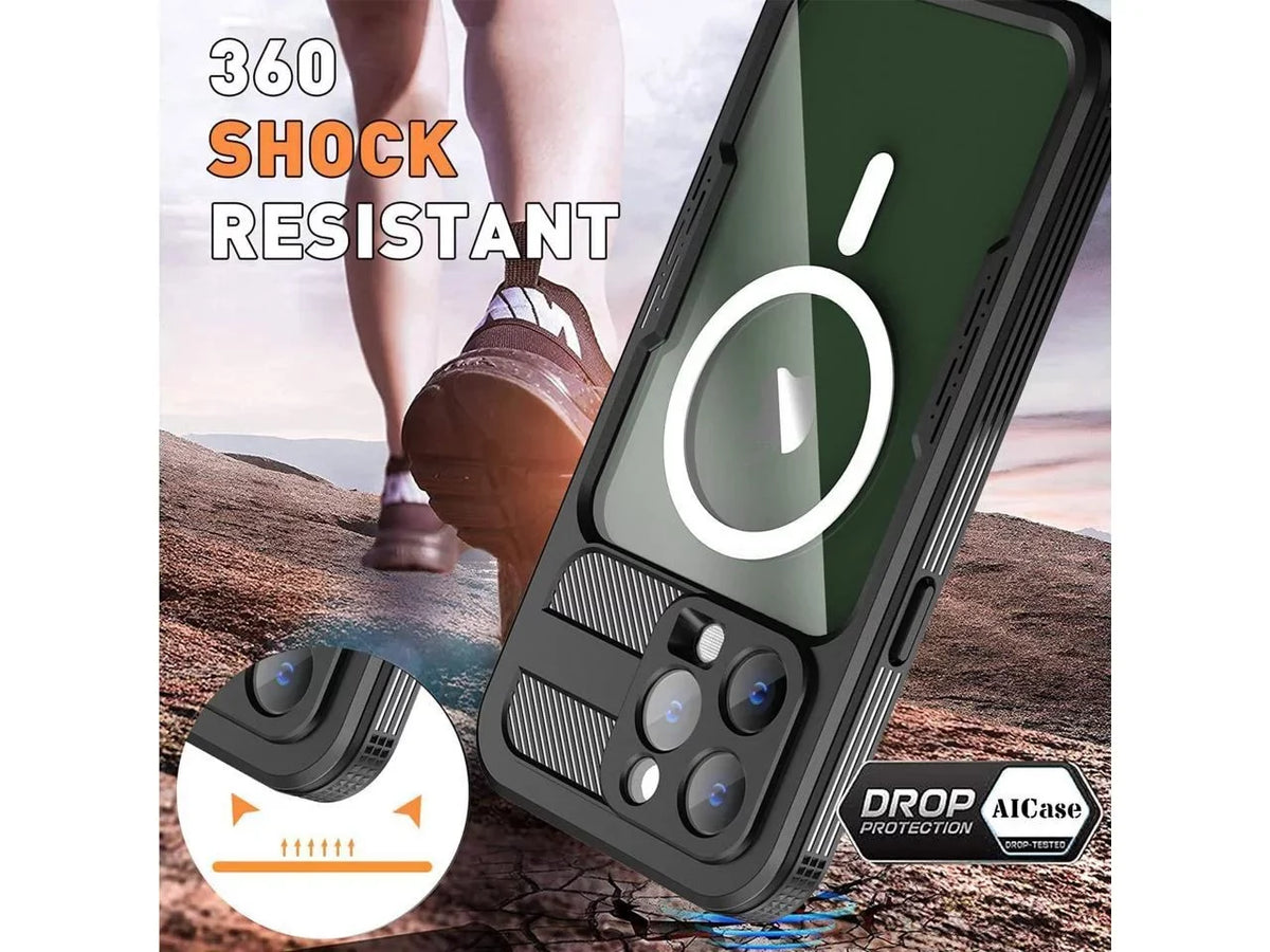 Pro inch, Waterproof Shockproof Case Snowproof, Underwater Protection iPhone 14 for MagSafe 6.7 Cover Full with Sealed Compatible Body Max Fully