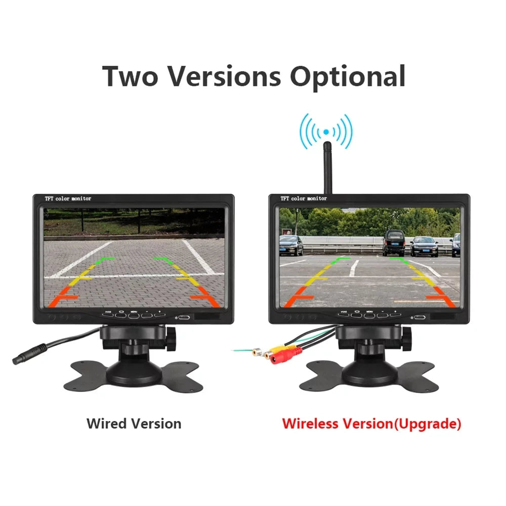 Assist Camera Car Lcd Car Display Rear Willstar Monitor Function Truck Wireless Monitor Rear Engineering Navigation Night Vehicle 7 Front Truck Vision Monitor Visualizer Parking Inch Car