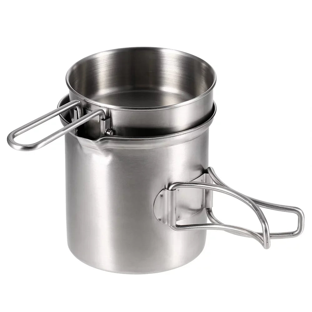 Portable Stove Set Stove Fishing Burning Combo Arealer for Pot Wood Backpacking Hiking Camping Cooking and