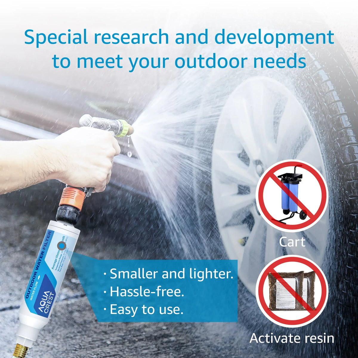 Washing, Car Window Filter, Hard for & Inline 2 Soften Pack Dedicated liquid, Yard Spots, Cleaning, Upgraded liquid Reduce Effectively AQUA liquid Formula CREST