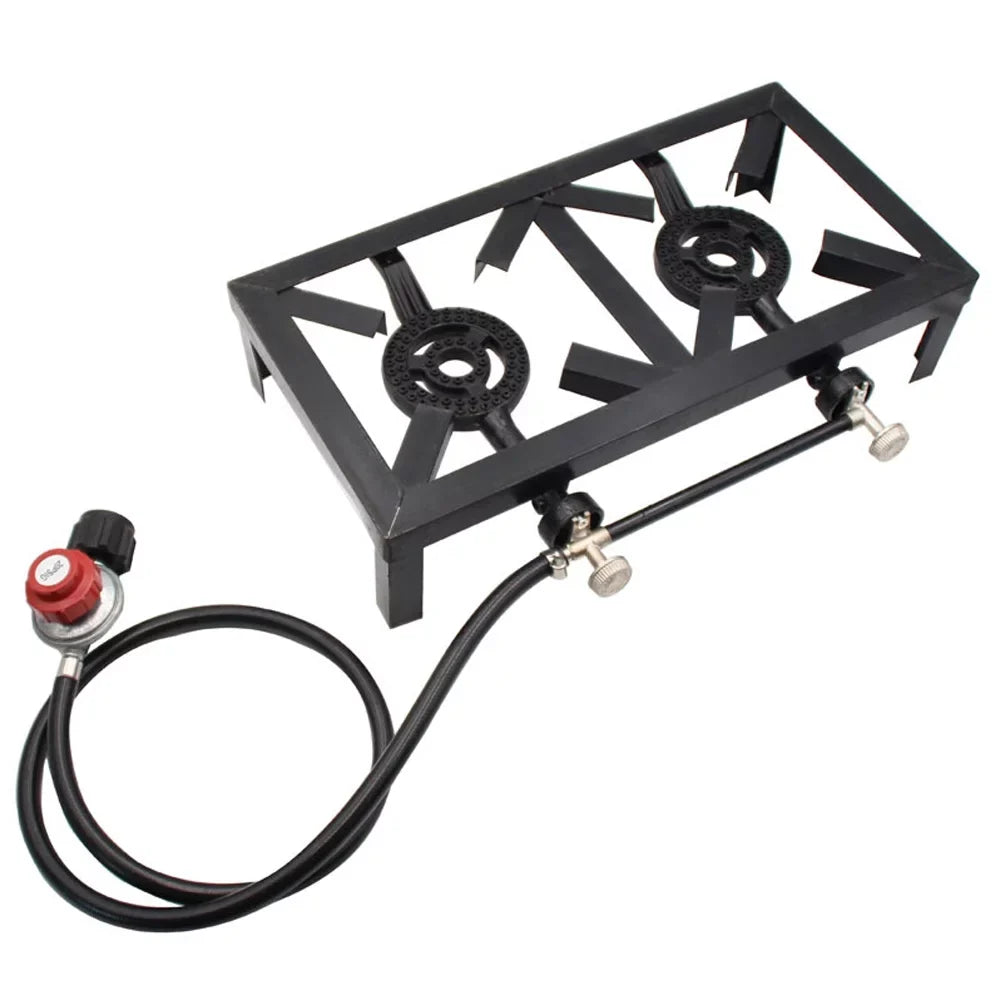 for Double Gas walmeck Standard) Cast Iron Cooking Propane ( Camping Stove BBQ Patio