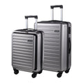 37~41L 20 Pocket Piece 65L,Dark Inch with Spinner ABS+PC with Set, Luggage Only Hardshell Lightweight Laptop TSA Lock Expandle, + 24 Wheels, 2 20/24 & Front Inch Suitcase Grey 20 &