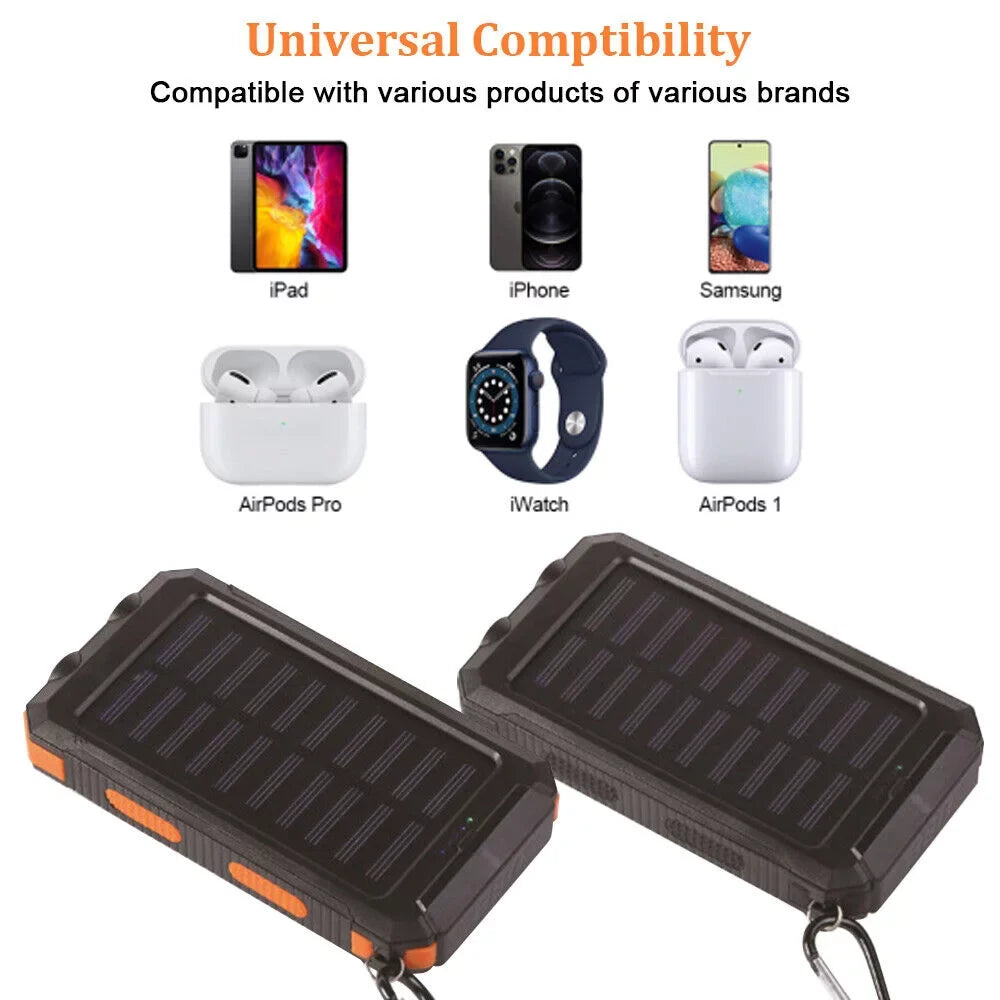 for Power Portable Cell Super USB Solar Charger 10000000mAh Black. Phone, Bank