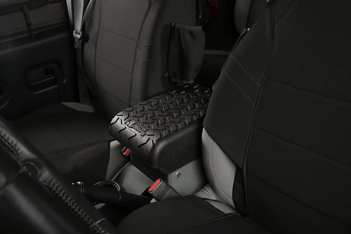 07-10 Wrangler Jeep Console Cover, JK 13107.40 Rugged Center Black; Ridge