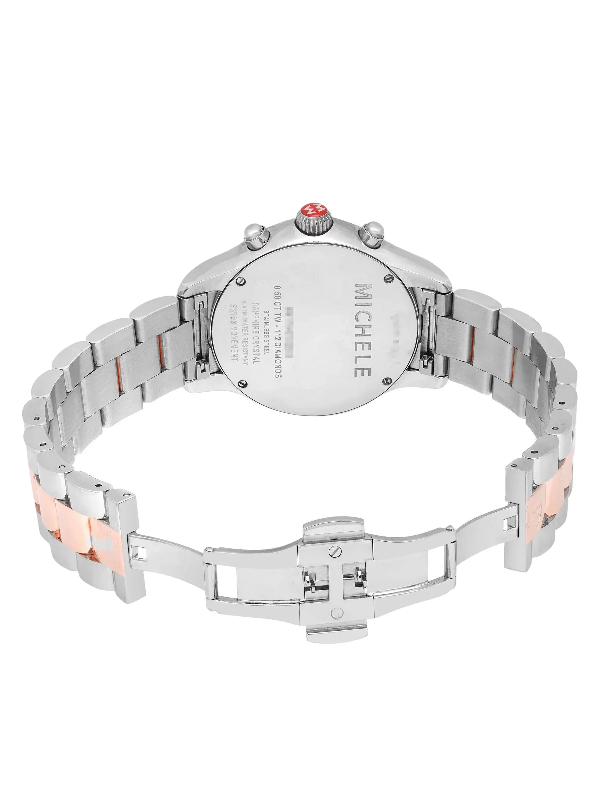 Quartz Ladies MWW17A000017 0.50cttw Watch Diamond Michele Jetway Steel 40mm