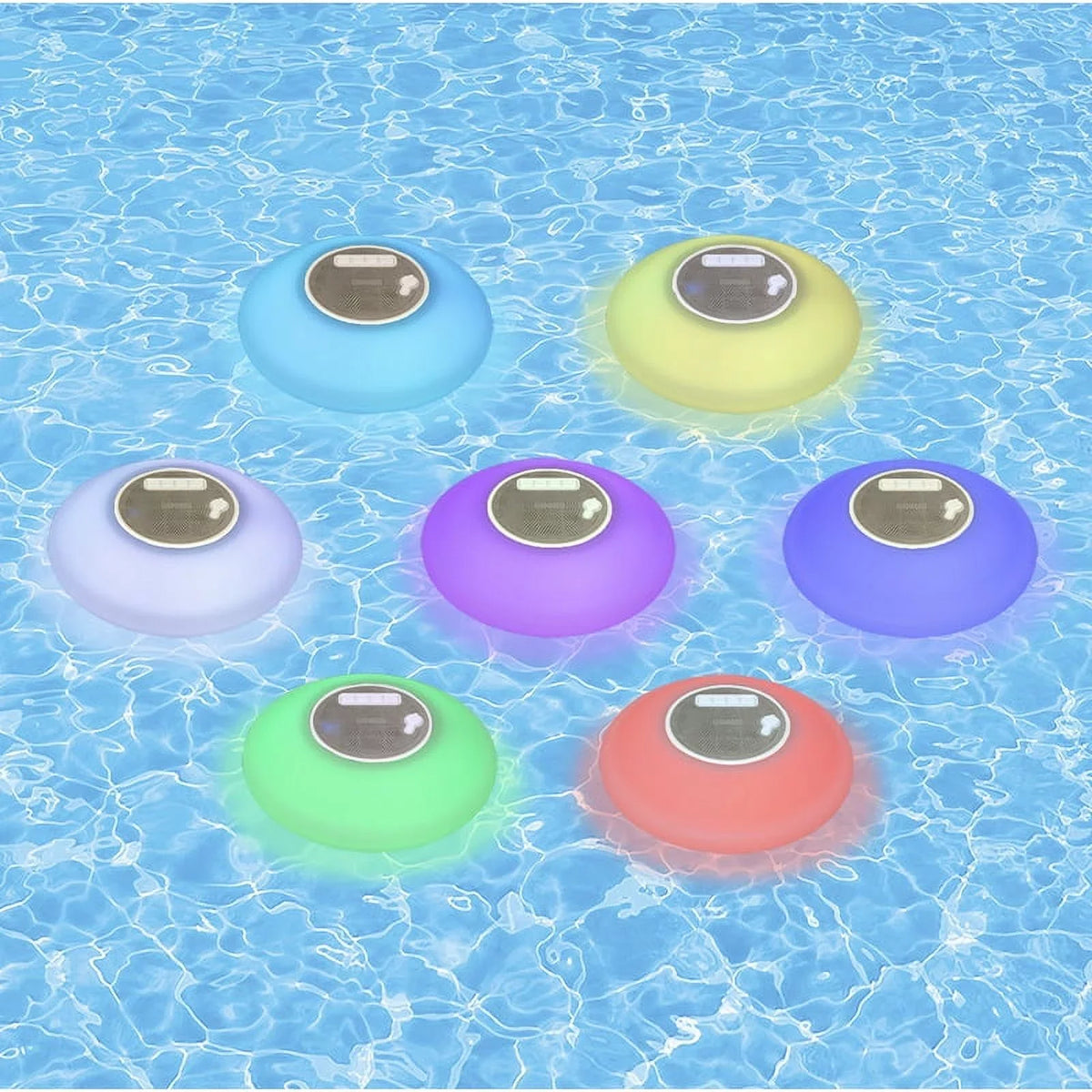 Pools, Bluetooth LED Backlight 7 Functionality Poolmaster Lakes, Waterproof Display Outdoors Multi-Light - for Portable Swimming Color Floating Call with Phone Speaker