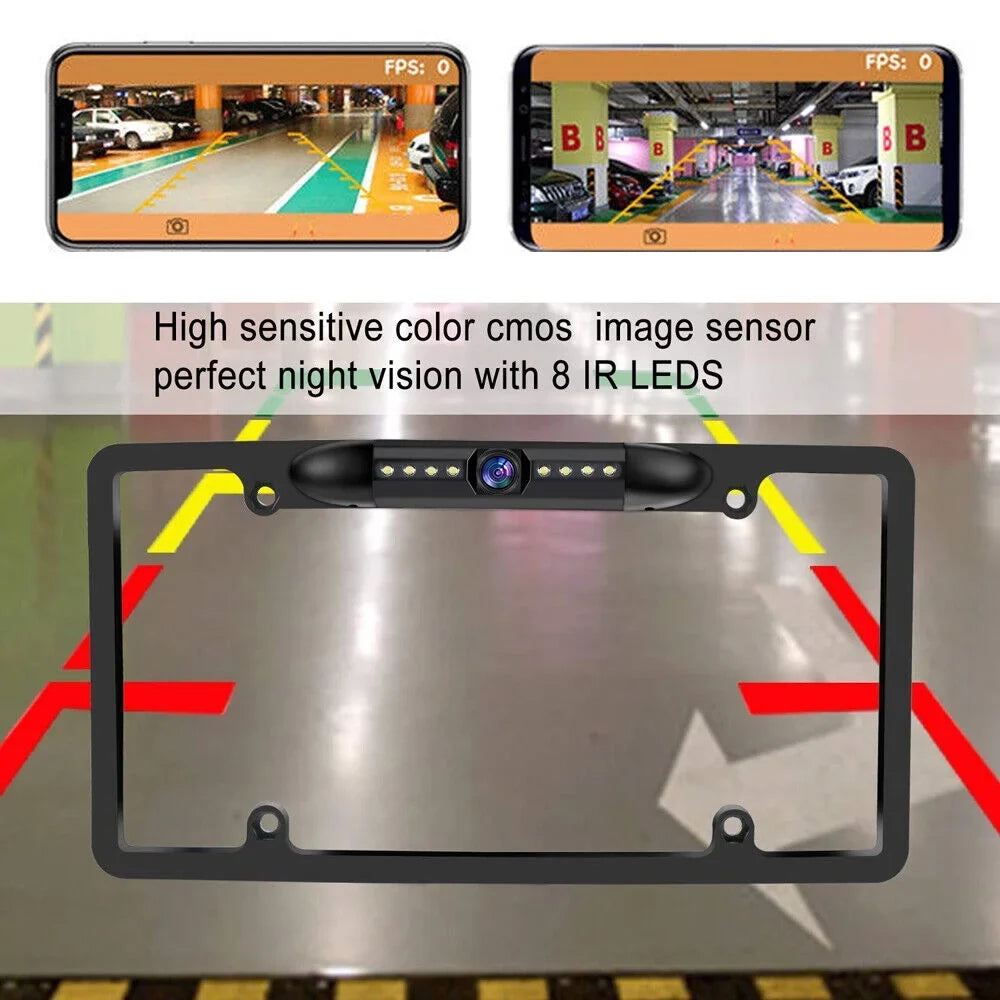 Cars Vision Wired IP68 Night Waterproof Cam - Angle Backup Universal 170° View Viewing KingFurt - Camera Rear American for -