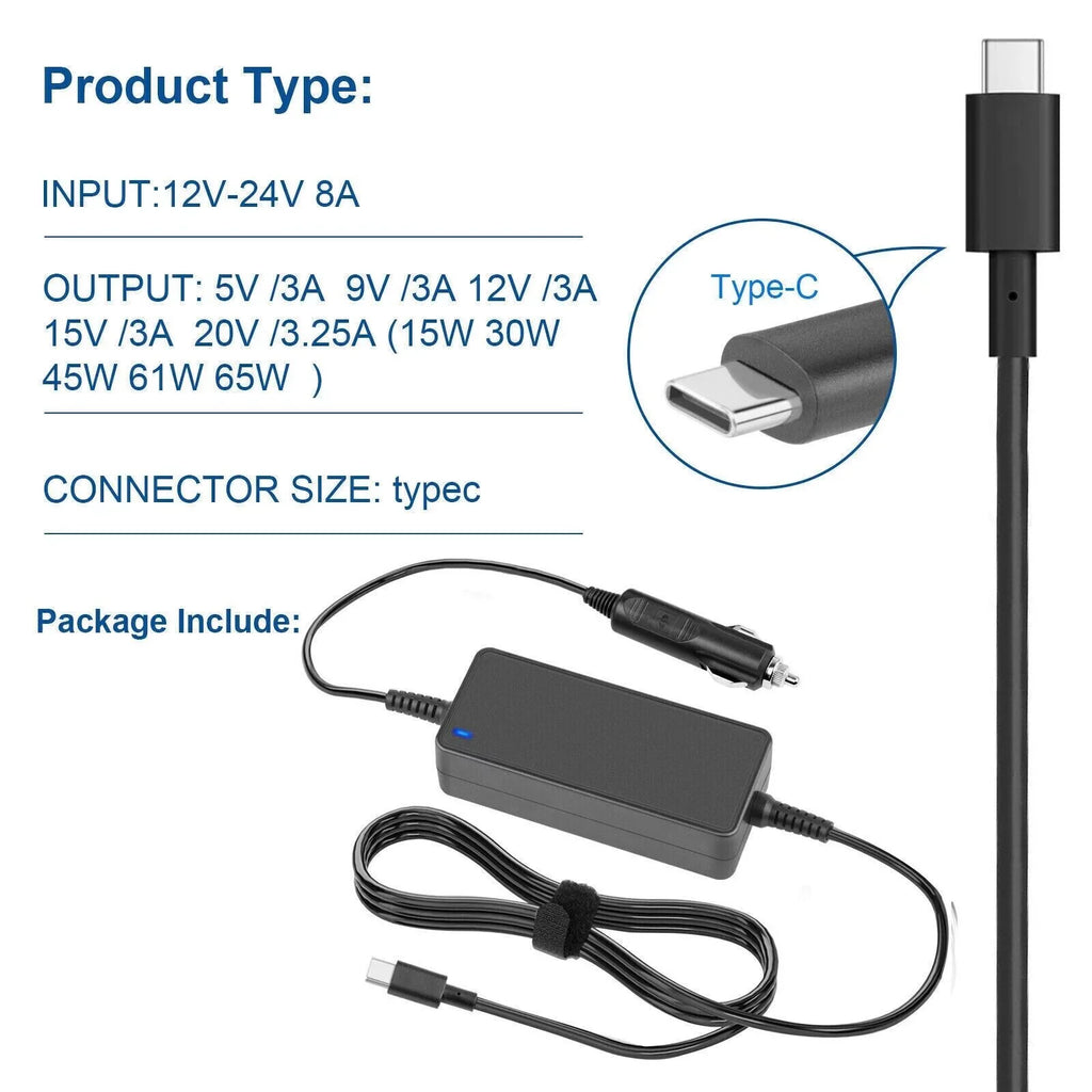 13 Charger 5310 5000 Car AMSK Type-C 65W POWER 5320 5330 Laptop Inspiron for Charger