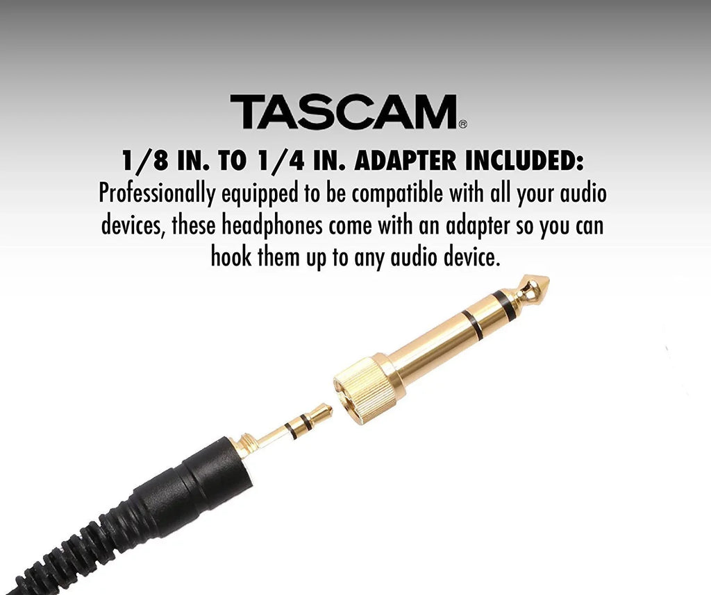 Back Closed Headphones TH-03 (Black) Over-Ear Tascam