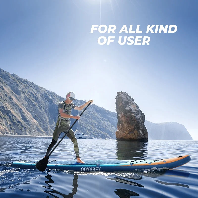 x Paddle 6'') Leash, 32'' Air SUP (12' ft Pump, Fin, Premium ELECTRONIC KLOKICK 12 Inflatable with x