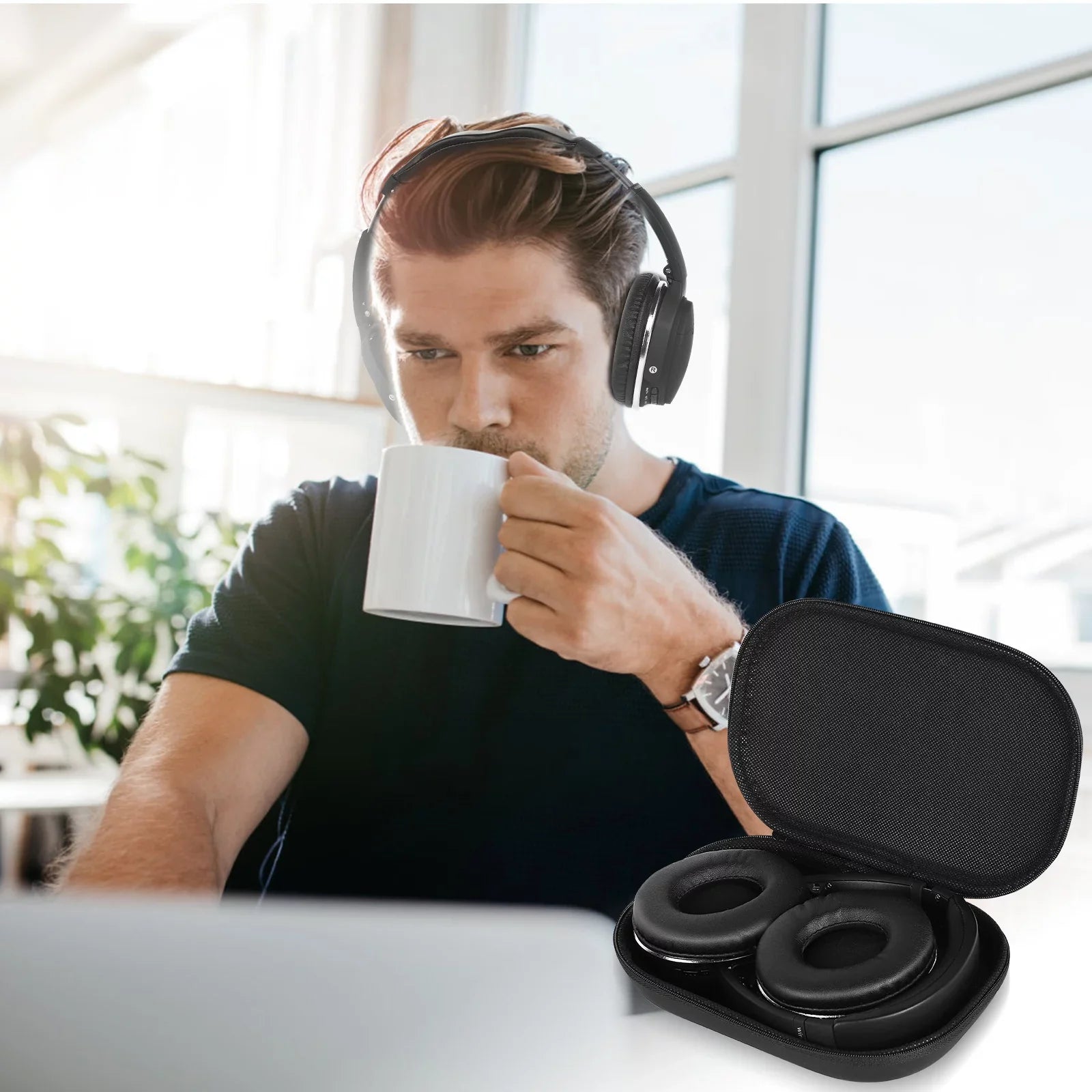 Stereo Resolution High Wildfire Phone Deep Bass, Earphones with Wireless Bluetooth with Comfort Superior UX35 E2 Call HTC Audio, Support UrbanX for Ear Mic The Over Headphones