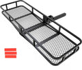 Truck Rack Trailer Folding Hitch Van 60"x21"x6" Rack Rear SUV Hitch Luggage Mount Cargo Hitch 550lbs Carrier Basket Cargo for Receiver Kojem 2"x2"