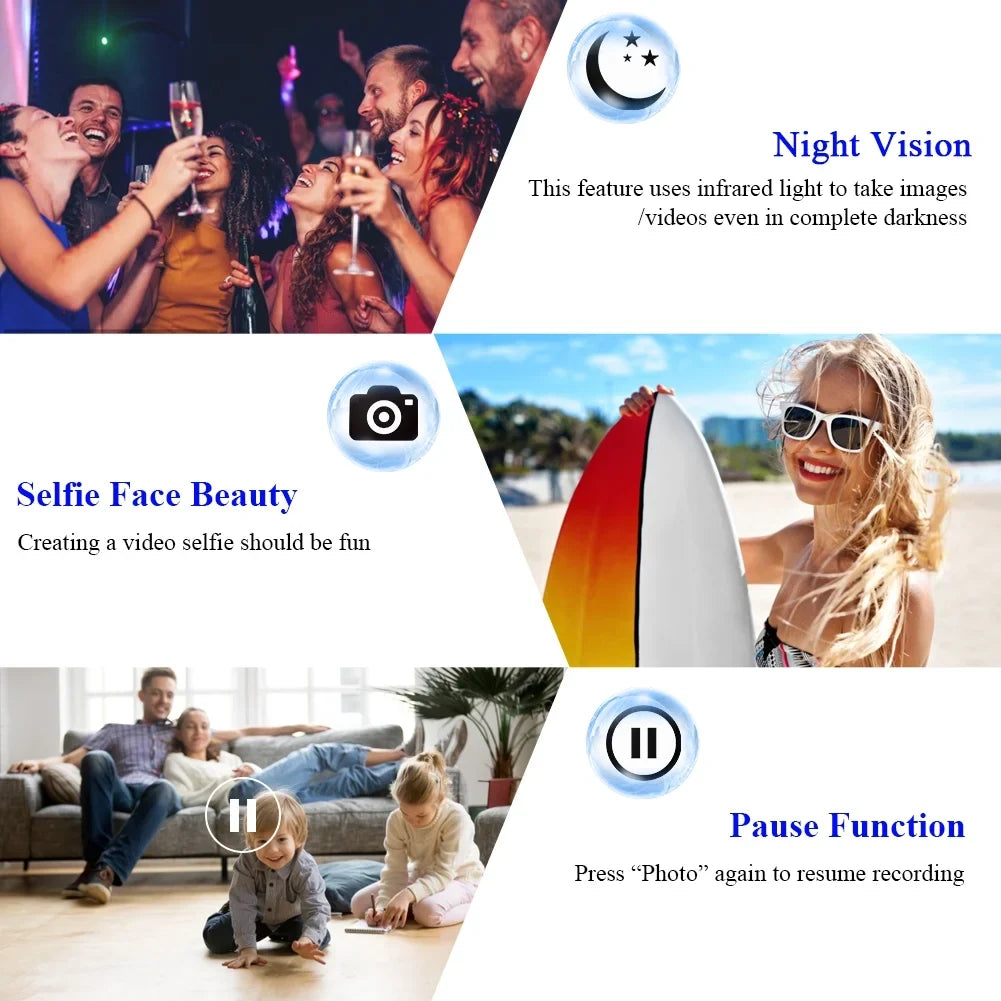 Night Digital Camera IR 18X Video 48MP 60FPS Youtube WiFi MARVUE for 4K Vision Vlogging Camera Camcorder