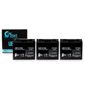 BATTERY AMERICA Acid Replacement Battery AGM, Universal - - Sealed Battery T4 SLA) (12V, Pack GP12170B1 Compatible Lead OF CSB UB12180 18000mAh, 18Ah, 3x Terminal,