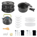 Mess Camping Yabuy Hiking with Non-Stick for Backpacking Set Pot Pan Camping Cookware Kettle and Kit