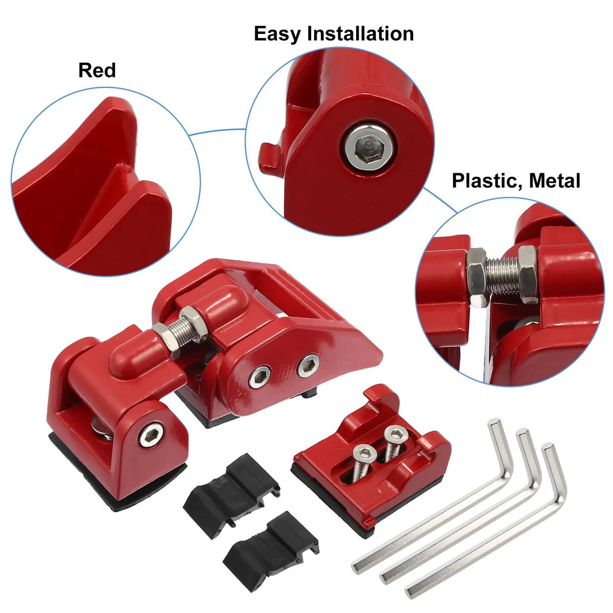 for Bargains Red Front Door Hood Unlimited Latches Pair 4 Hood 2 & 1 Locking Wrangler Door Catch Unique Fit Jeep JK