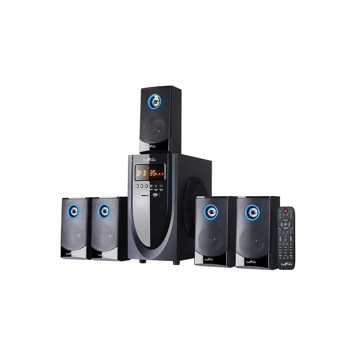 5.1 and Speaker beFree BFS-520 System Channel in Sound Bluetooth Blue Surround Black Sound