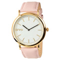 '- White Sawyer Arvo Time - Gold Watch Pink Leather