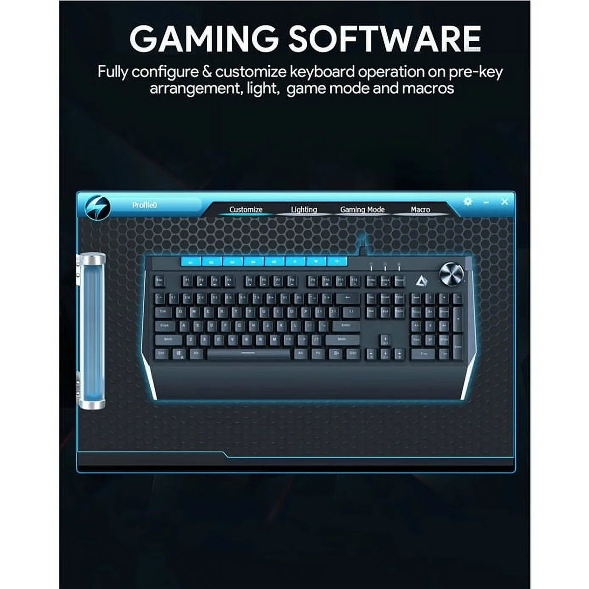 Volume KMG17 Blue 104key Switches Control Keyboard Mechanical Button with AUKEY