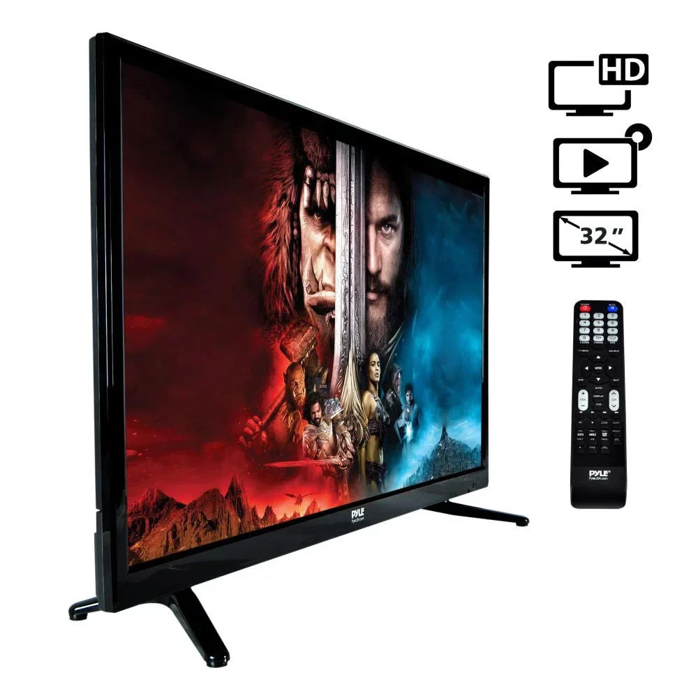 (2 HD 2 Widescreen LED PTVDLED32.5 Inch Pack) 1080p Player with TV 32 x Pyle DVD