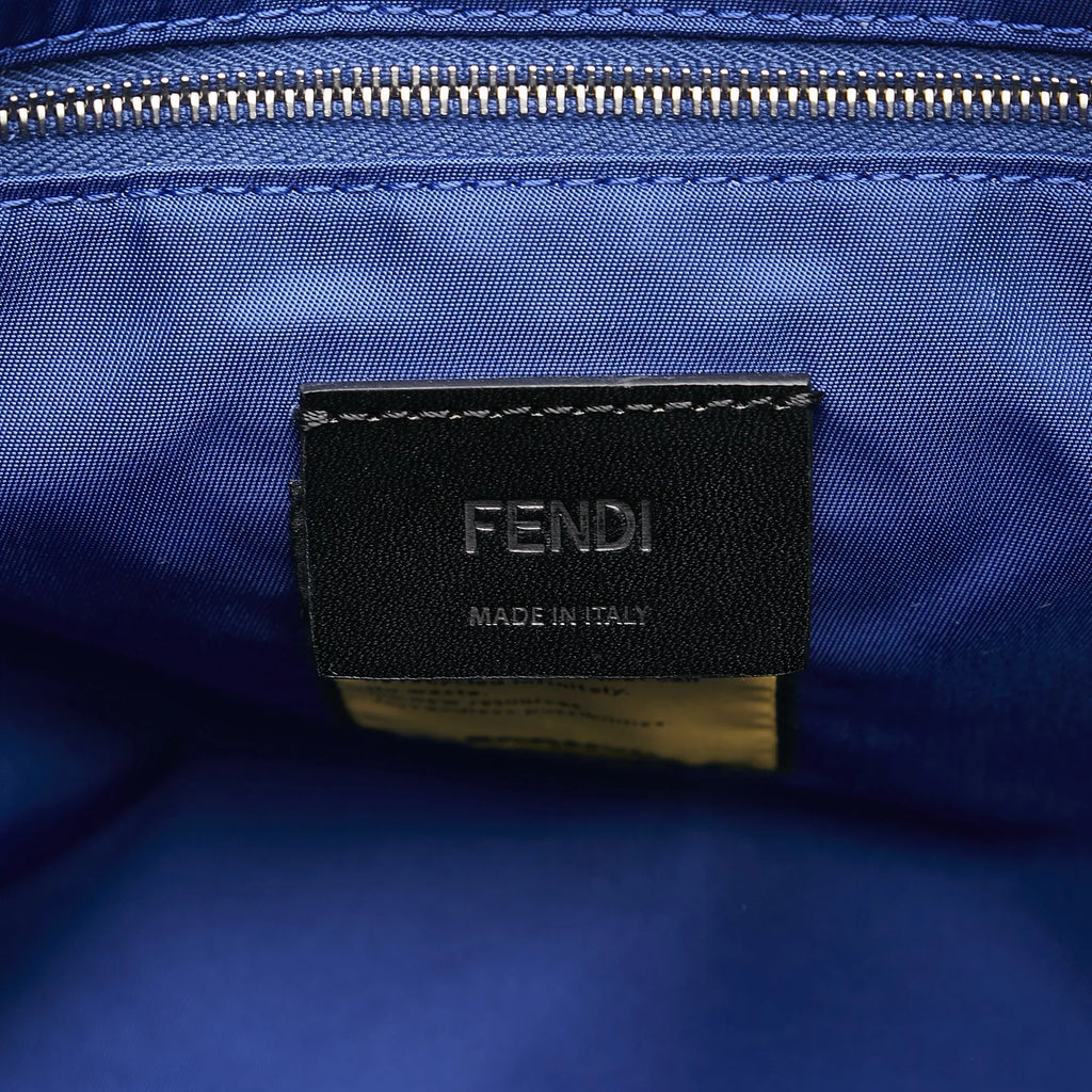 Unisex Nylon Crossbody Pre-Owned Lock Authenticated FF Crossbody Blue Fabric (Good) Bag Fendi