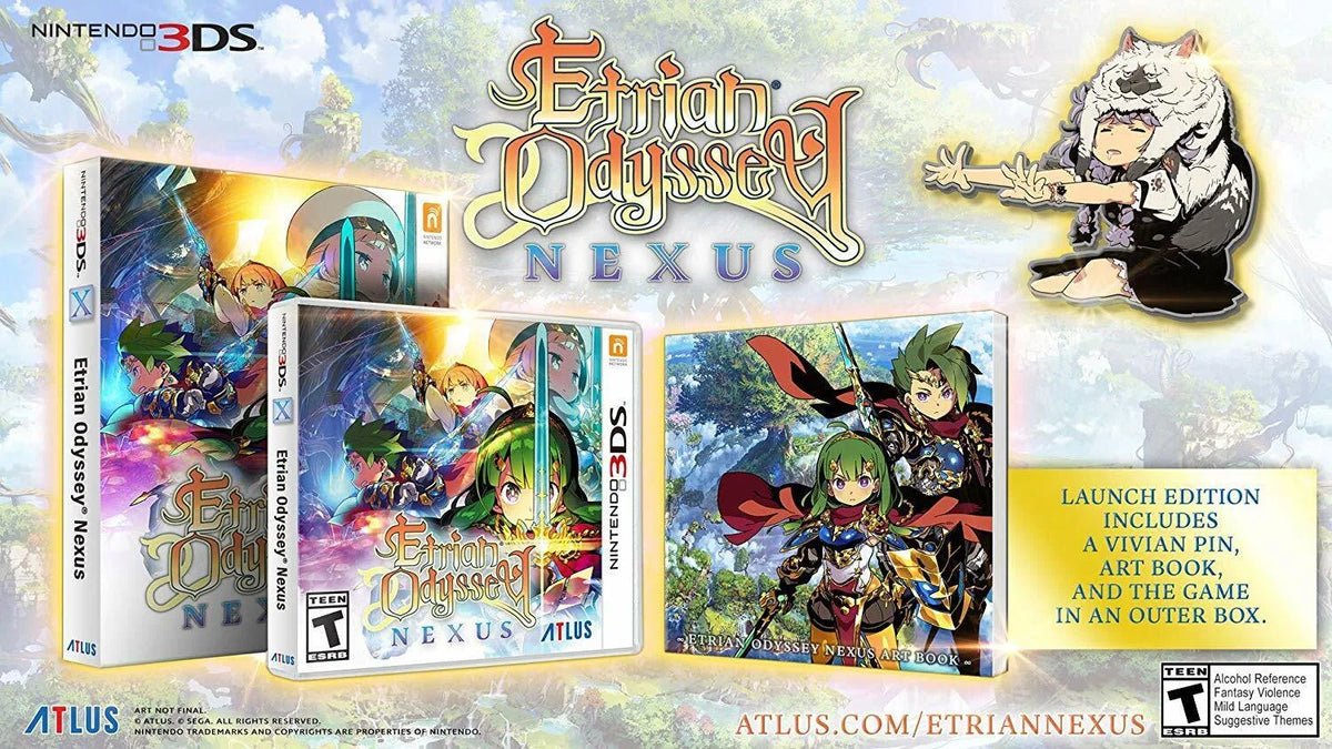 Book] Launch Nexus Nintendo Edition NEW 3DS - Etrian Art Odyssey RPG - [2DS