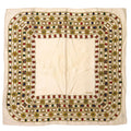 Silk Scarf Beige Stone (Fair) Pre-Owned Motif