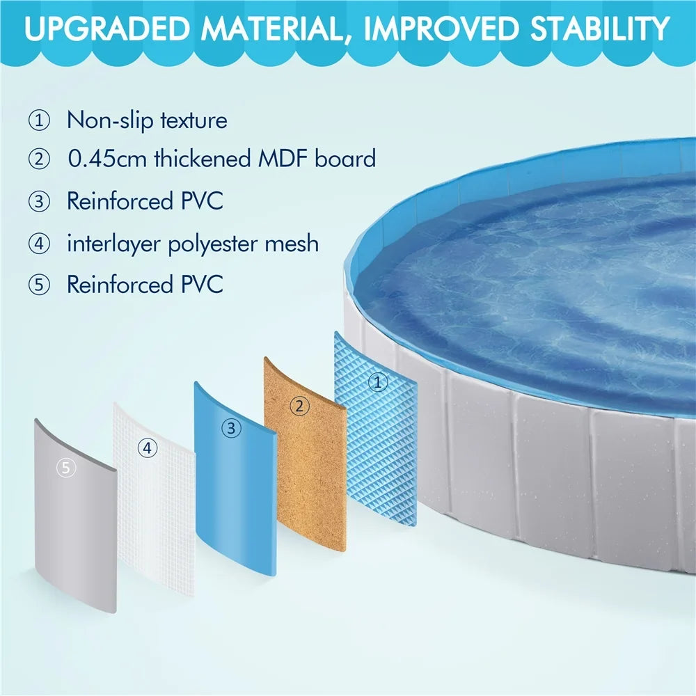 Design XXXL Swimming with Alden and Pools Indoor Foldable exterior, Blue Dog Sprinkler