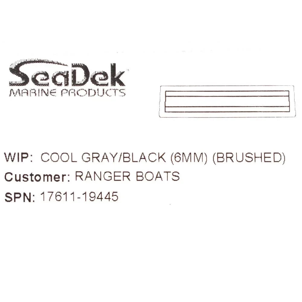 Deck Mat | Pro LTS 260 Footrest Console Gray Boat 207543 Triton Non-Skid