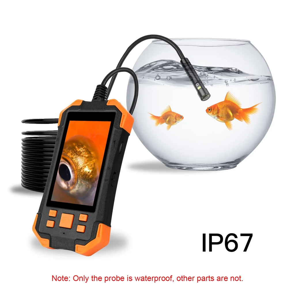 Cable/ Industrial Inspecti Semi-rigid Lens Light/ Card Probe/ Dual LED Inch for with Automobile Waterproof Camera Pipeline Slot Borescope with IPS 1080P 4.3 TF IP67 Screen 7.9mm Inspection