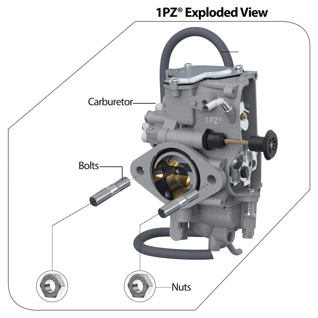 for 4WD YFM350X Replacement 1PZ Wolverine 400 Carb Warrior Moto-4 Yamaha Bear 1987-2004 YFM350 YFM400 350 Kodiak YFM35F Carburetor W35-CA1 Big 1996-1998
