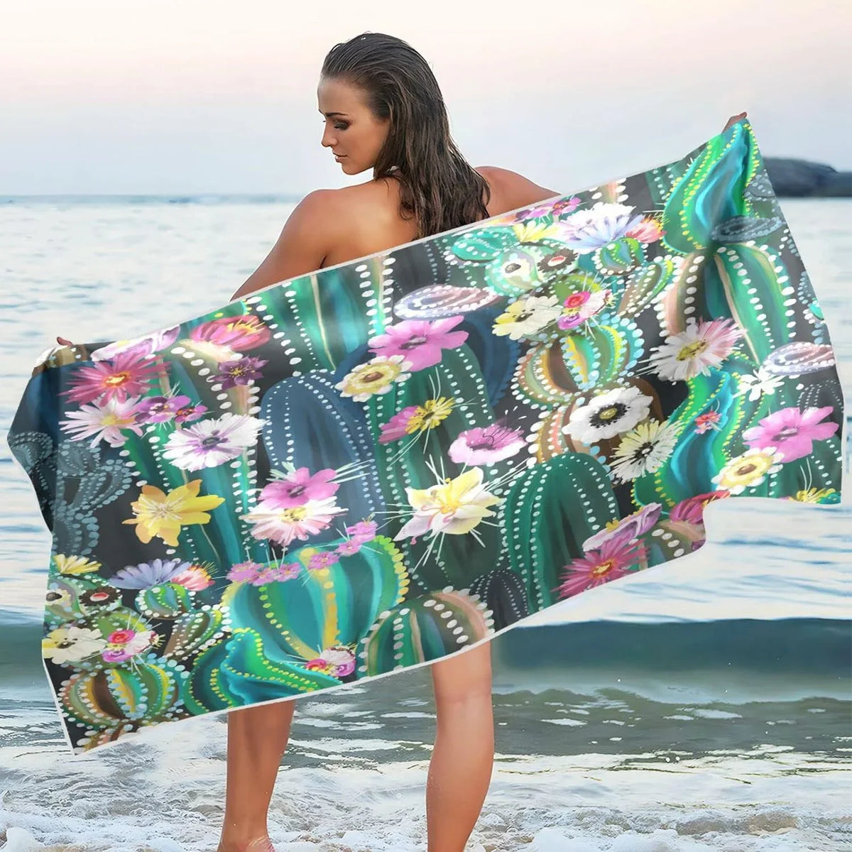 Quick Oversized Bestwell Travel Camping Succulent Dry Beach Swimming Compact Cactus Holiday（251） Lightweight - - Towel Super Absorbent Towel for Towels