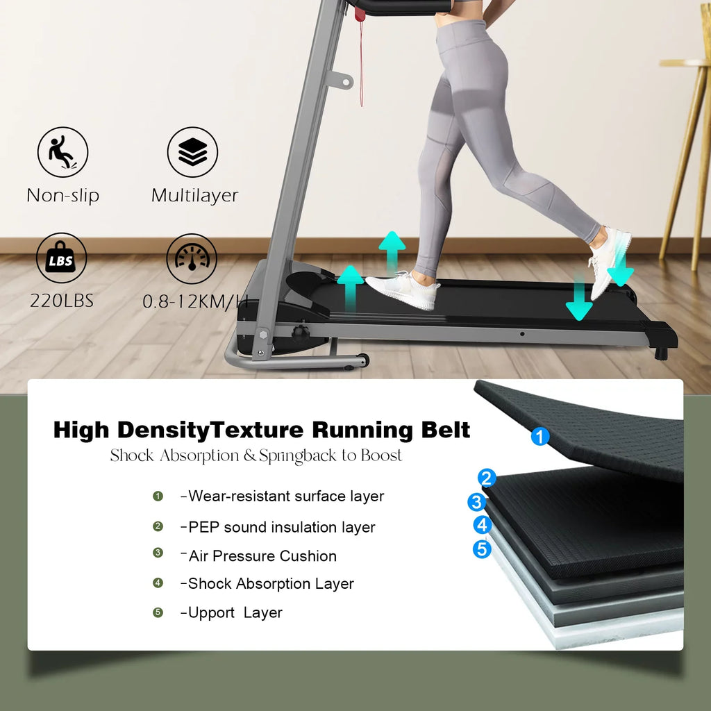 Black Treadmill Electric Running Folding 1.5HP Machine, Inolait
