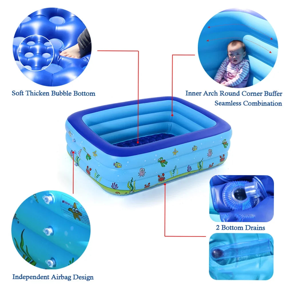 moobody Portable Bathtub Pool Swimming Swimming Kid Pool Basin Inflatable