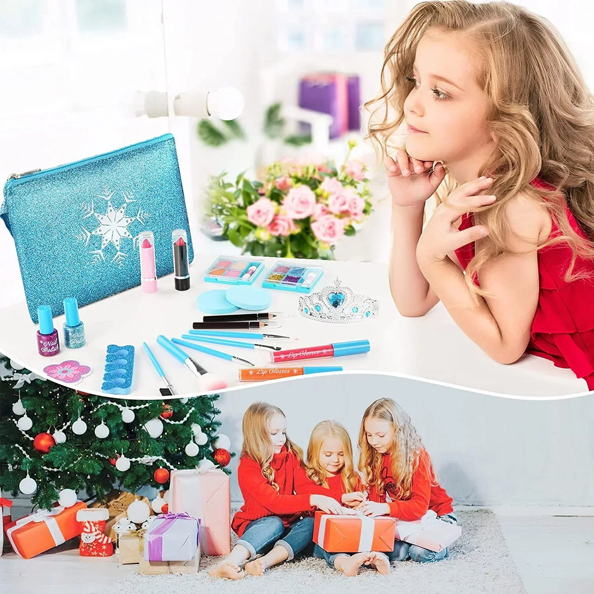 Washable 9 Years Girl Makeup 3 Play Girls Birthday Real Princess Makeup Old Kids, Kids 7 for Toys for Girl, Makeup Kit 10 Kit Cosmetic 4 with Girls, 5 Makeup Set 6 for for 8 Children 11 12 Case