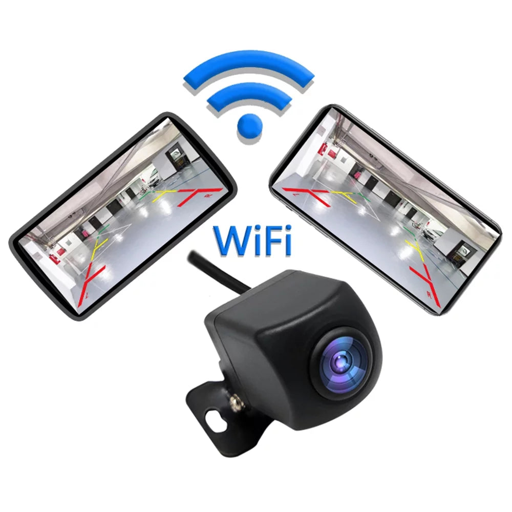 Camera WIFI Vision, Wireless Backup Camera HD Waterproof Night Car, IP67 Camera Monitor Vehicles, with Wireless Reversing WiFi Rear View LCD Backup for MABOTO