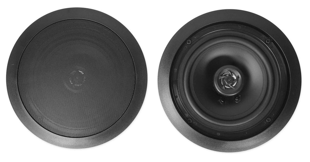 Rockville Ceiling 8" Home Speakers Black SINGMIX Receiver Bluetooth 5 Amp+(4)