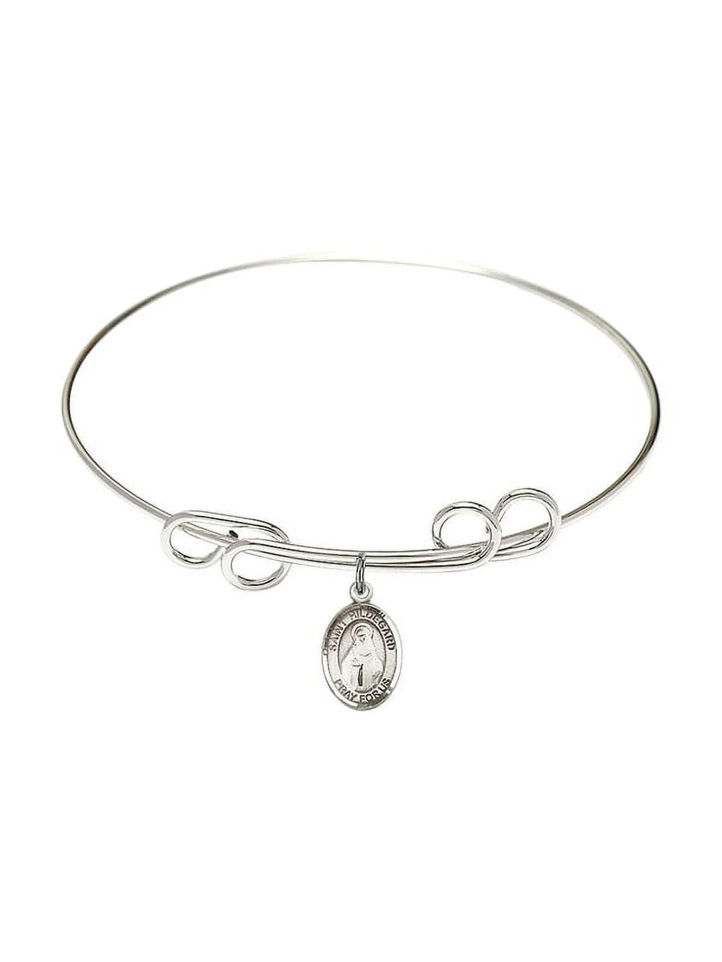 Double Sterling Loop Bingen in inch w/ Silver Bracelet St. Hildegard Round Bangle von 8