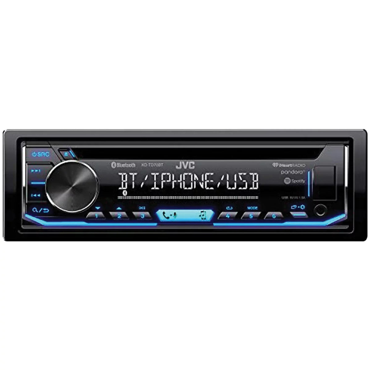 AM/FM/CD KD-TD70BT Receiver Mobile Bluetooth Single-DIN JVC with KD-TD70BT In-Dash