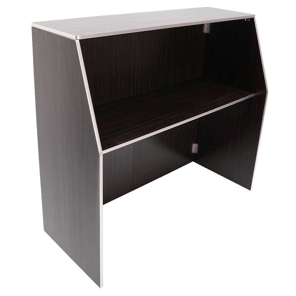 19.5x47.75x42.75in Cabinet Foldable Event TOOL1SHOoo bar Brown Edging with Black Portable Aluminum