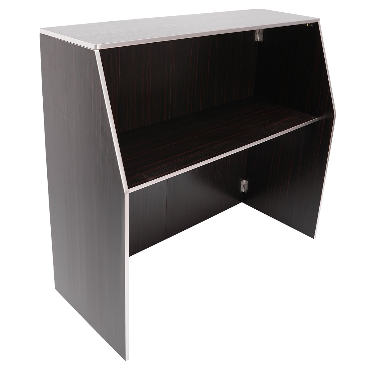 19.5x47.75x42.75in Cabinet Foldable Event TOOL1SHOoo bar Brown Edging with Black Portable Aluminum
