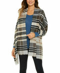 Plaid Scarf Oblong Textured Echo