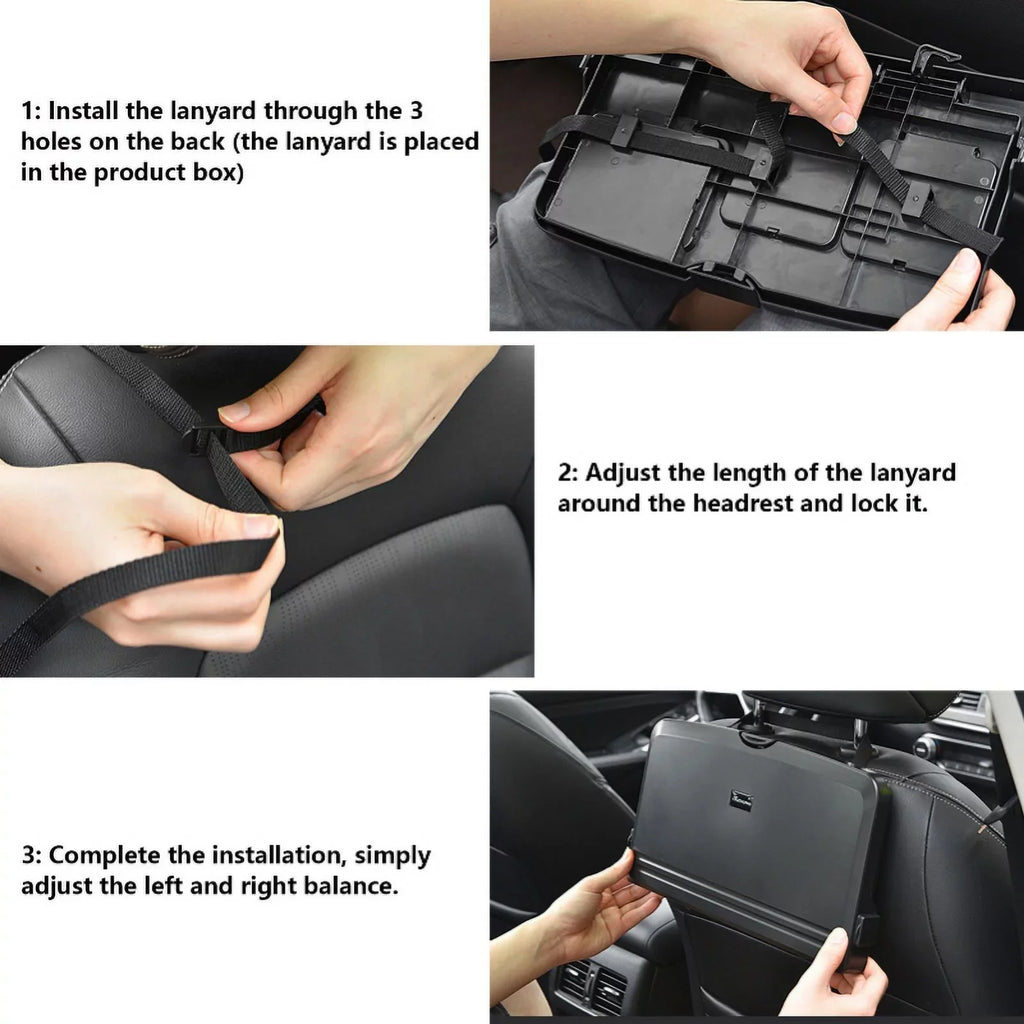 Back Food Organizer Table Tray Table Car Seat And Table Dining Food Foldable Auto Drink And Portable Car Tray Car Backseat Work