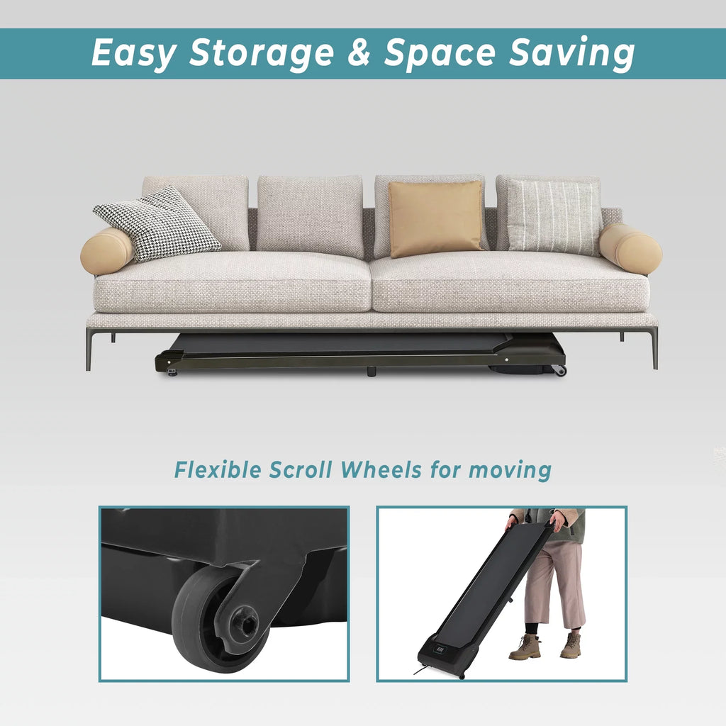 Office in 2.5HP for Walking Under Gym with Treadmill Use, Treadmill, 1 BTMWAY Electric Pad APP/speaker/Remote Bluetooth Pad Ultra-Quiet Desk Control/Display, Home Portable Treadmill 2 Walking