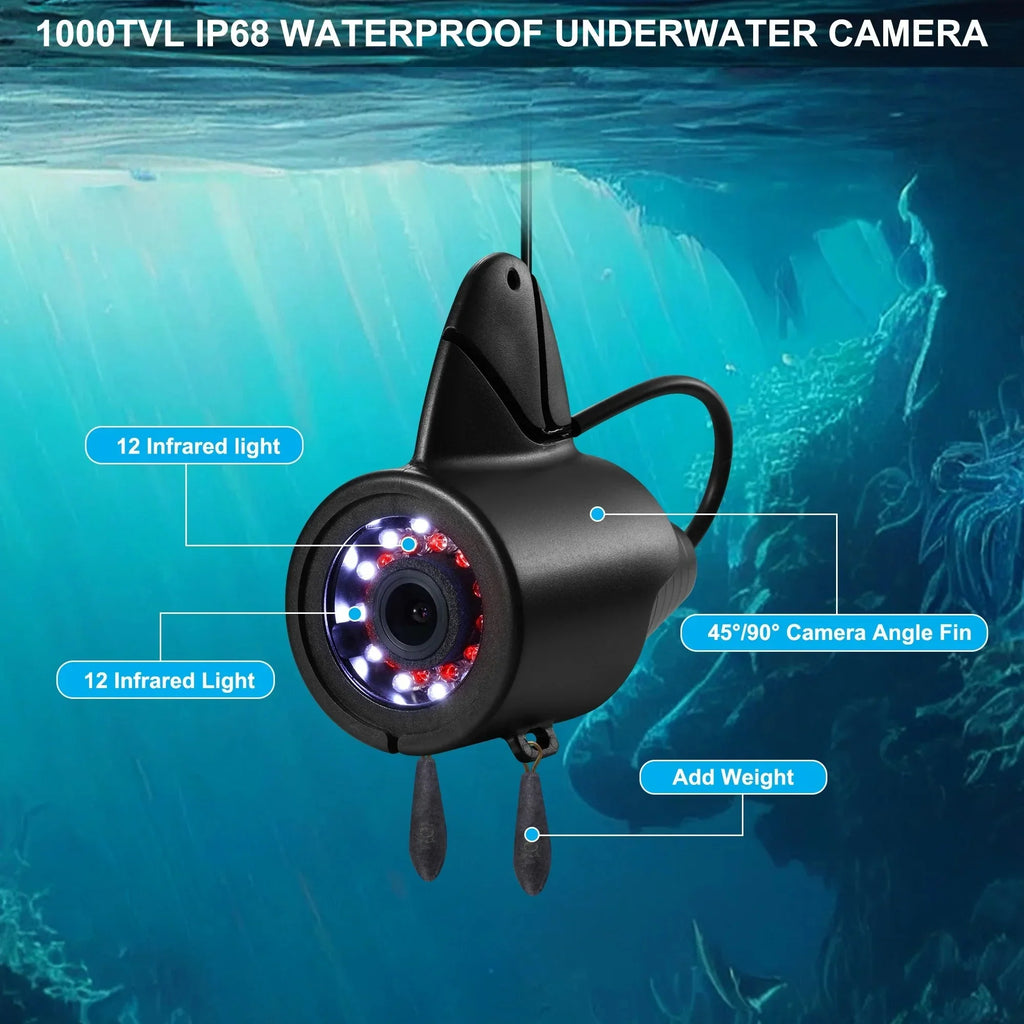 Camera inch Finder for Underwater Ice Boat Fishing Fishing Lake Kayak with Ice Bracket Fish 7 Ice Fishing