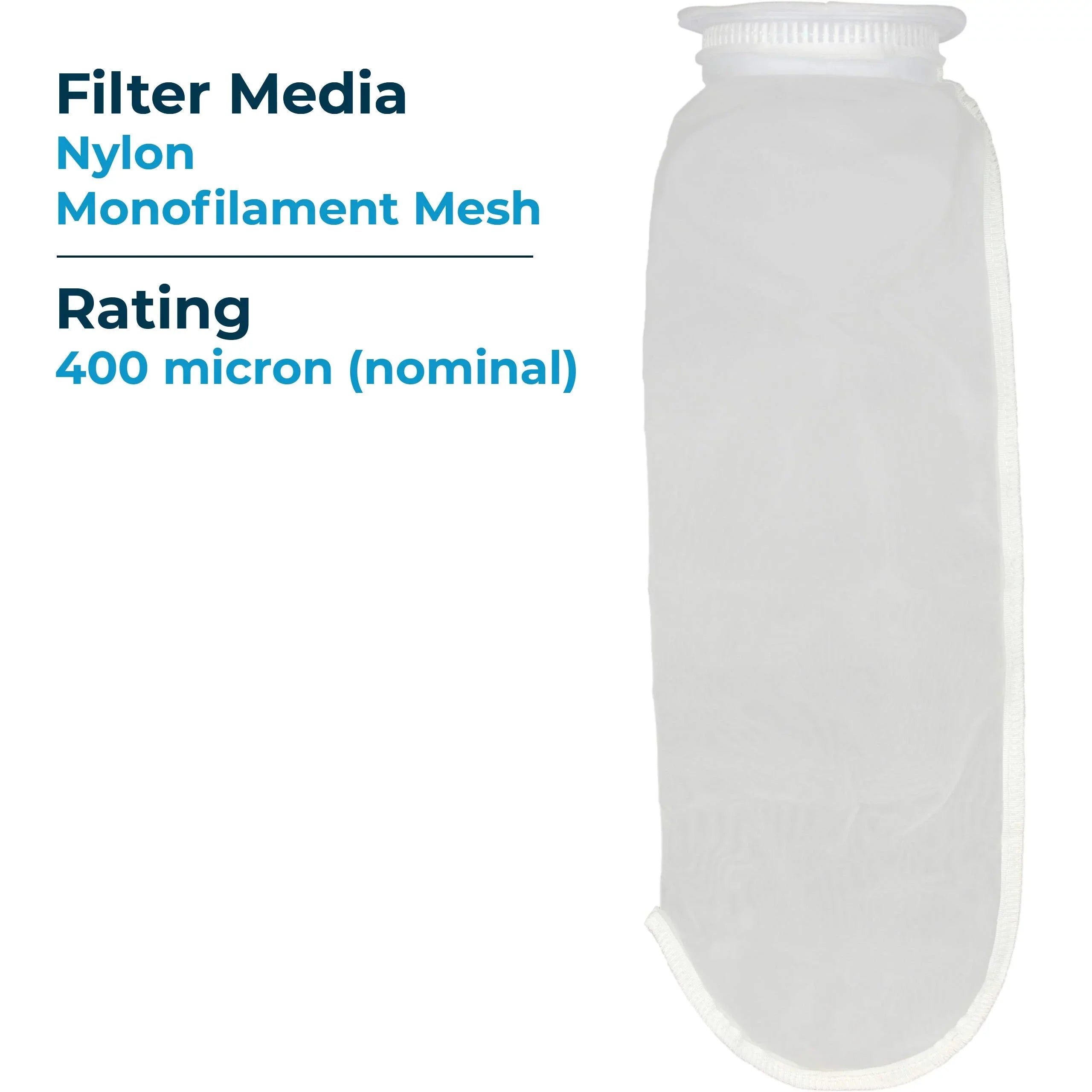 Filter SpiroPure Nylon 40) Bag SP-BN-420-400 (Case Woven of Liquid Micron 400 #4 Mesh Monofilament 255037-03 (20”) BN-420-400