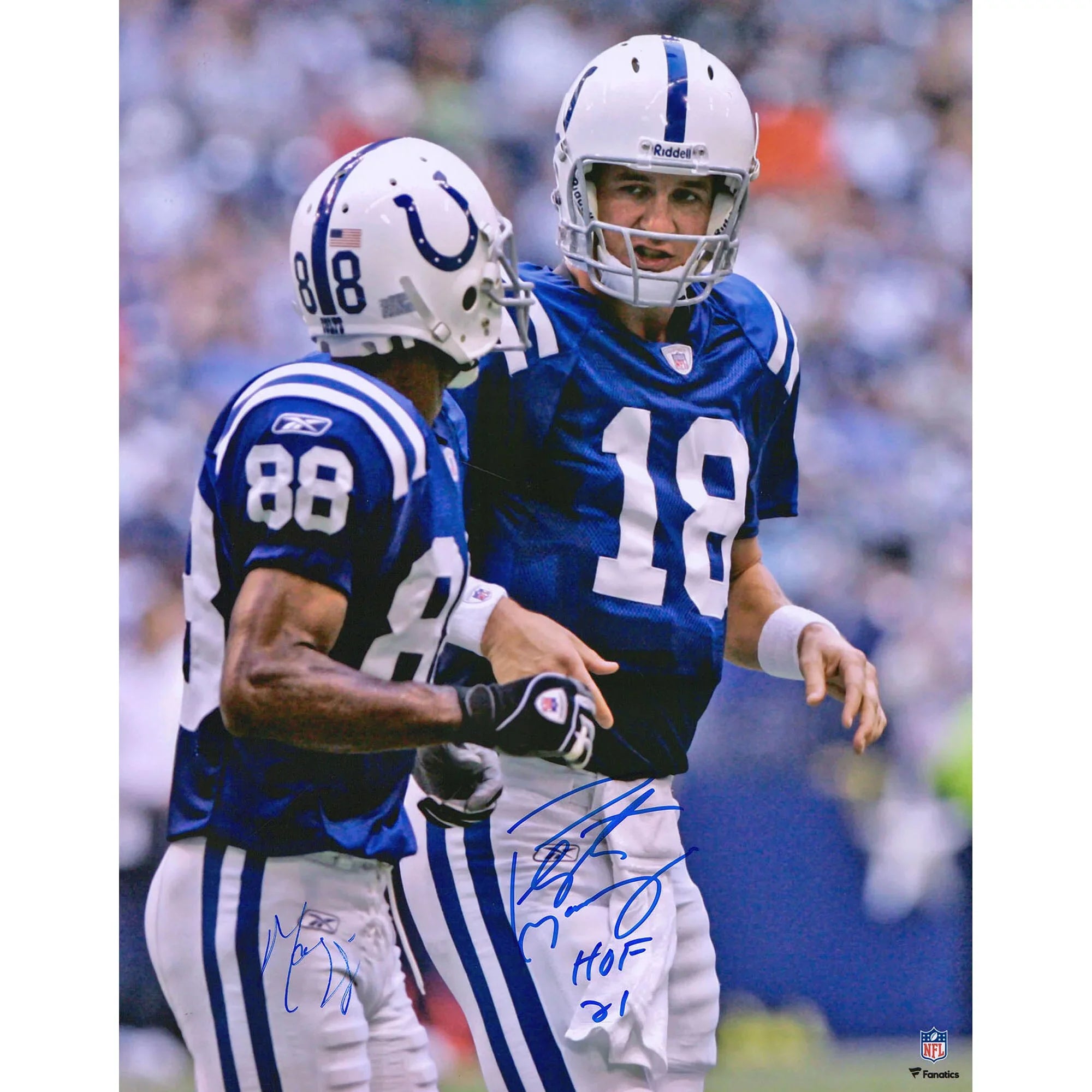 Photograph Fanatics Inscriptions Peyton Autographed Colts 20" Indianapolis with Fame Manning Authentic x - 16" Marvin Harrison Hall & of Certified