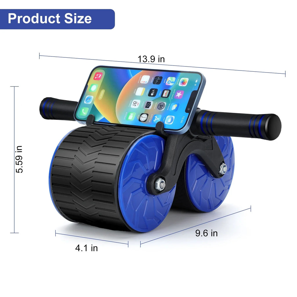Core Beginner Muscle Wheel Abs Training. Gym Home Roller to Ab Equipment for Training Wheel - Rebound Abdominal Abdominal Automatic Strength Advanced at Workout Fitness Strength for Wheel,