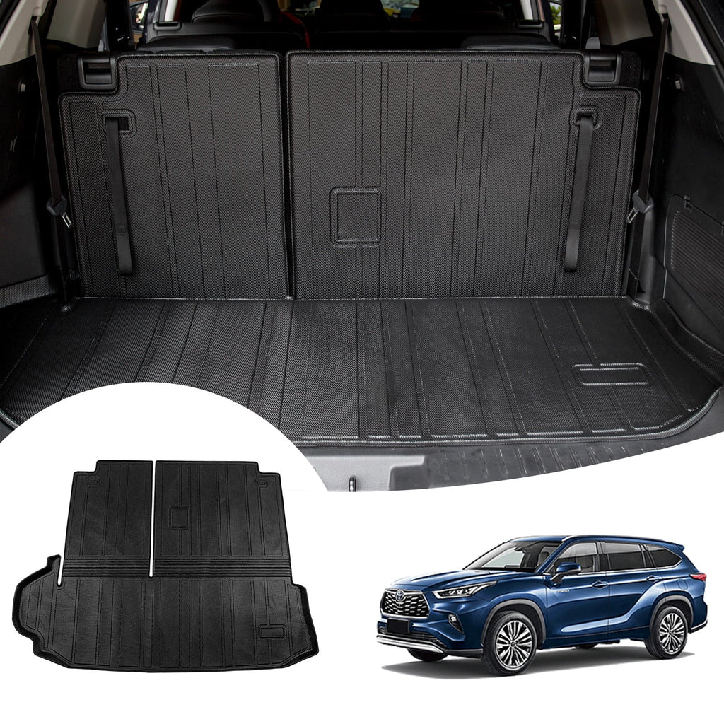 Backrest Mat Cargo Car Trunk Fit Mats Accessories Highlander Toyota Highlander with Liner 2020-2024